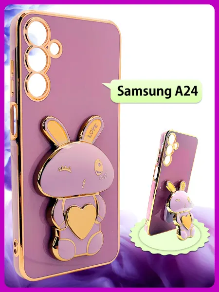 РИНОФОН Чехол подставка с попсокет на Samsung Galaxy A24
