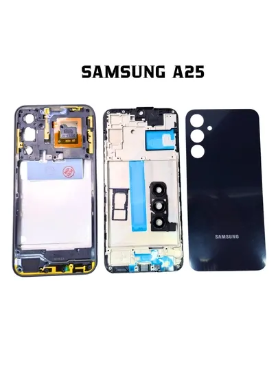 Корпус Samsung A25 комплект: задняя крышка, рамка, лоток SIM, стекло камеры, кнопки