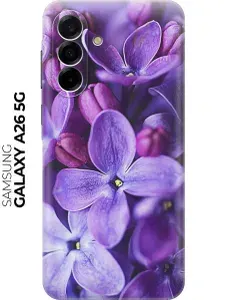Силиконовый чехол на Samsung Galaxy A26 с принтом "Фиолетовая сирень"