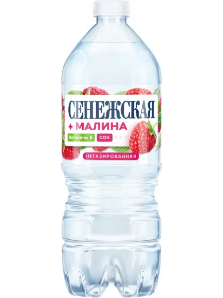 Вода Сенежская с соком малина негазированная, 1л