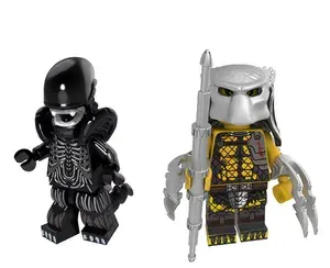 Набор минифигурок Чужой против Хищника / Alien vs. Predator совместимы с конструкторами лего 2шт (4.5см, пакет) PG1050 + PG2162