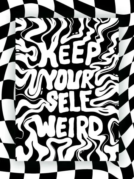 NIPPON PRINTS Техно-постер A3 Keep Yorself Weird в стиле Пинтерест