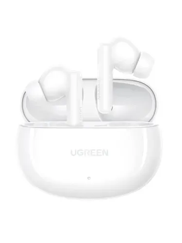 Наушники беспроводные UGREEN WS205 (45585) HiTune T6s Hybrid Active Noise-Cancelling Earbuds. Цвет: белый