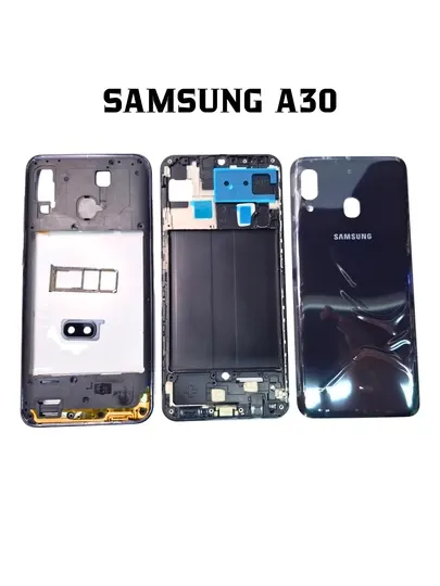 Корпус Samsung A30 комплект – задняя крышка, рамка, слот SIM, стекло камеры, кнопки