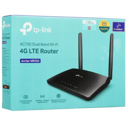 TP-Link Роутер Archer MR202, Wi-Fi 5, AC750