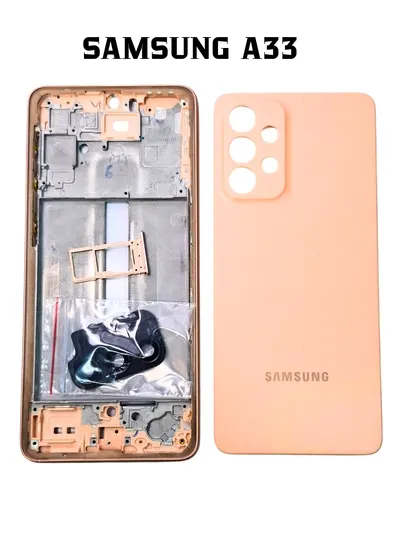 Корпус Samsung A33: рамка, задняя крышка, слот SIM и кнопки в комплекте