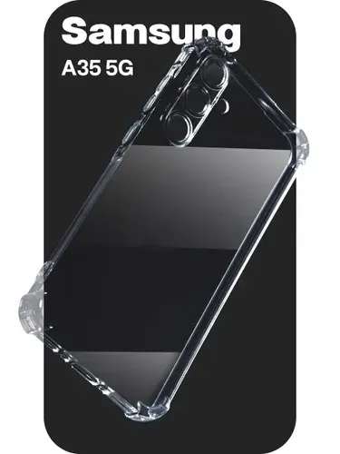 Прозрачный чехол на Samsung Galaxy A35 (Чехол на Самсунг А35) с защитой камеры