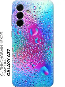 Силиконовый чехол на Samsung Galaxy A37 с принтом "Капли на стекле"