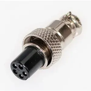 Разъем MIC12 5P гнездо металл на кабель