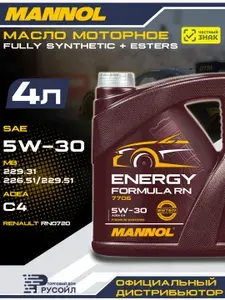MANNOL MANNOL ENERGY FORMULA FR 5W-30 Масло моторное, Синтетическое, 1 л