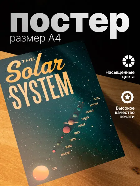 Zekeks Плакат на стену стильный A4 без рамки Космос