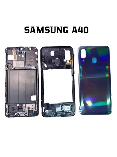Samsung A40 корпус, рамка, задняя крышка, слот SIM, кнопки, стекло камеры комплект