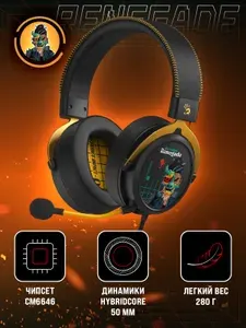 Наушники игровые A4Tech Bloody M595 Renegade, черный, мониторные, USB