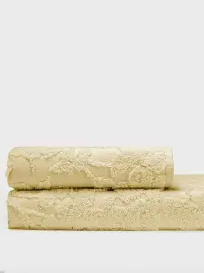 Полотенце банное Askona Home / Аскона Floret 70x130 сливочное масло