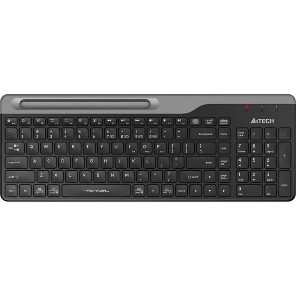 Клавиатура A4Tech модель Fstyle, черно-серая, USB, беспроводная (FBK25 BLACK)