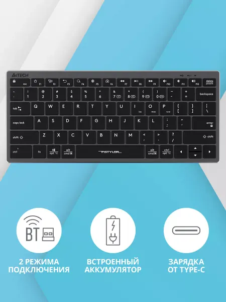 A4TECH Клавиатура Fstyler FBX51C серый (fbx51c)