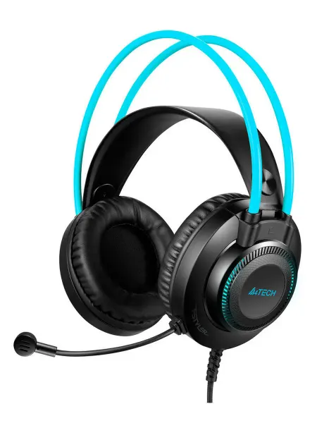 A4TECH Наушники Fstyler FH200i серый синий мониторные оголовье