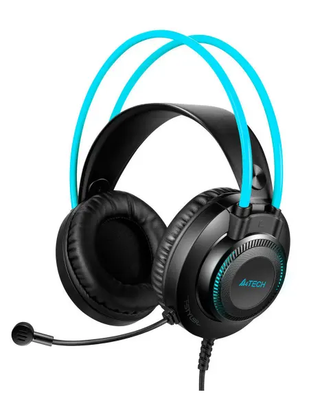 A4TECH Наушники Fstyler FH200U серый синий мониторные USB оголовье