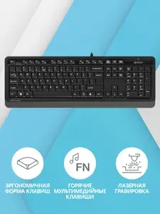 A4TECH Клавиатура Fstyler FK10 бело-серый USB