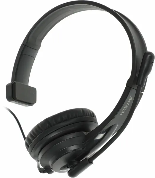 Гарнитура A4Tech HU-11, игровые, проводная, чёрные, оголовье, мягкие амбушюры