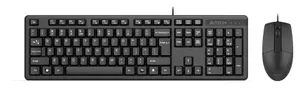Комплект проводной Клавиатура + Мышь A4TECH KK-3330S, USB, черная