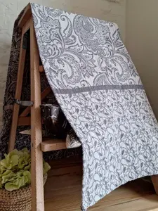 Банное льняное полотенце Эсмеральда Серое, полотенце умягченное 80х145 см.