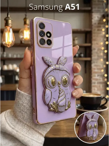 РИНОФОН Чехол подставка с попсокет на Samsung Galaxy A51