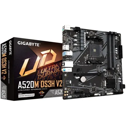 Материнская плата Gigabyte A520M DS3H V2, AM4,AMD A520,Micro ATX