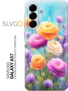 Силиконовый чехол на Samsung Galaxy A57 с принтом Летнее раздолье, trn