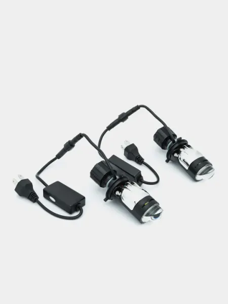 Лампы A7 LED zimmer для автомобильных фар, с полосами, не слепит глаза, H4