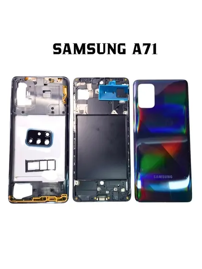 Samsung A71 корпус рамка слот SIM кнопки стекло камеры комплект