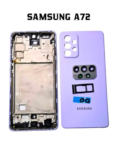 Samsung A72 корпус рамка сим лоток кнопки стекло камеры комплект высокое качество
