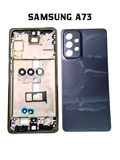 Samsung A73 корпус рамка слот SIM кнопки стекло камеры комплект качественный