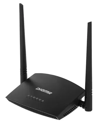 Wi-Fi роутер Digma DWR-N301, N300, черный