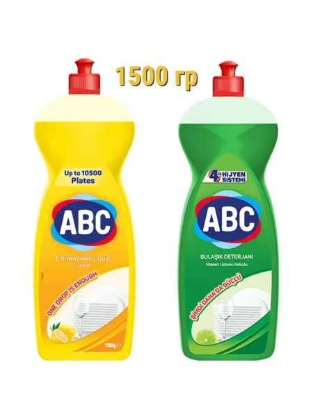 ABC набор Гель для мытья посуды Лимон+Яблоко