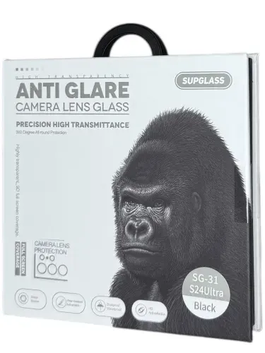 Защитные Линзы Kong на камеру Samsung Galaxy S24 Ultra, цвет Black (чёрные), защитное стекло на камеру, металлическая рамка