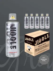 Аэрозольная краска для граффити в баллончике JIGGLE PRO суперматовая, 520 мл, SHADOW / Тень
