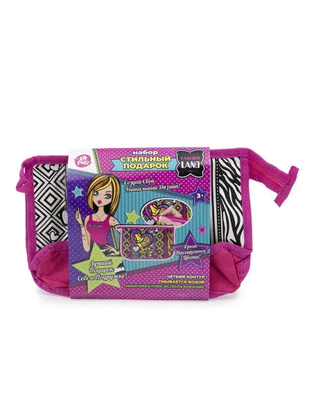 LAPULLI KIDS Игровой набор косметичка и фломастеры