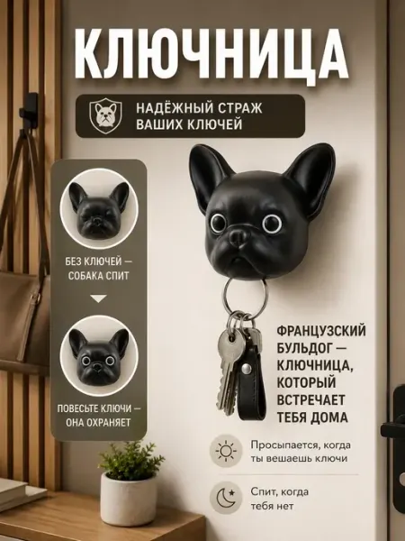 ABMESKY Магнитная Ключница настенная в прихожую без сверления
