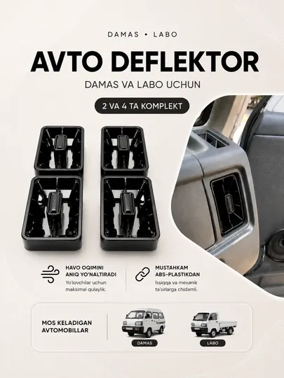 Дефлектор воздуховода Damas и Labo, вентиляционная решетка салона, ABS пластик