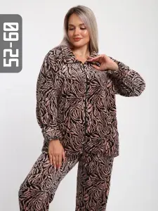 Пижама со штанами теплая домашняя AM.STYLE