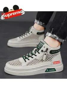 Кеды Supreme Мужские кеды парусиновые повседневные дышащие нескользящие, спортивная обувь для прогулок универсальные, скейтерские кроссовки на плоской подошве