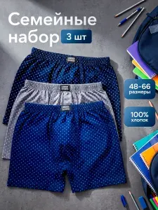 Комплект трусов шорты UNDERSTARS Семейные, 4 шт