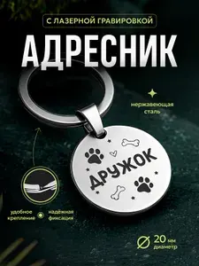 Адресник для собаки и кошки Дружок