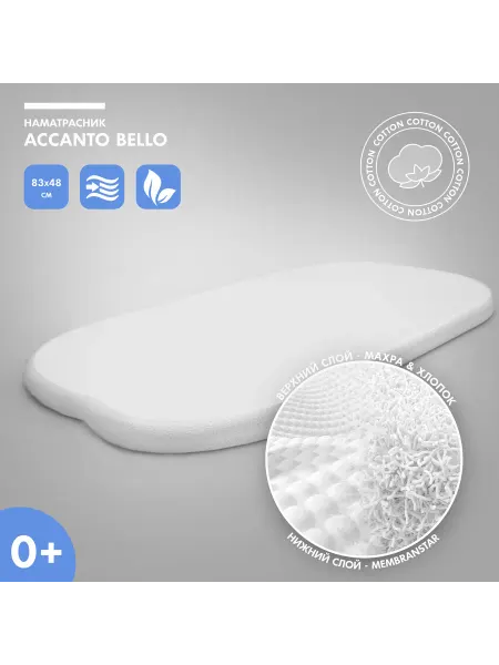 Наматрасник детский для кроватки Accanto Bello