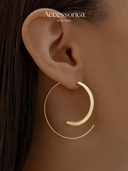 Аксессорика Серьги бижутерия большие кольца крупные протяжки Accessorica