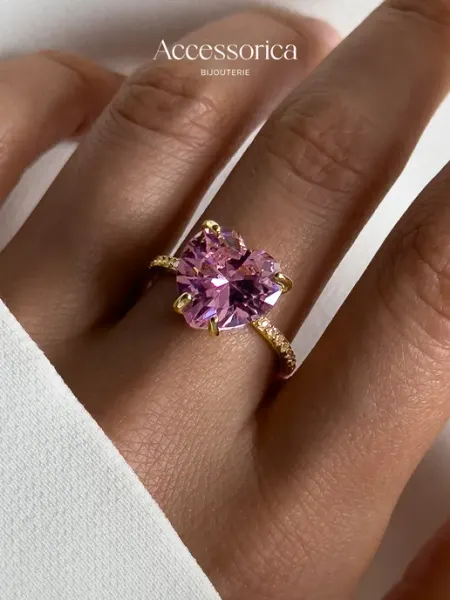 Аксессорика Кольцо бижутерия с большим камнем перстень Accessorica
