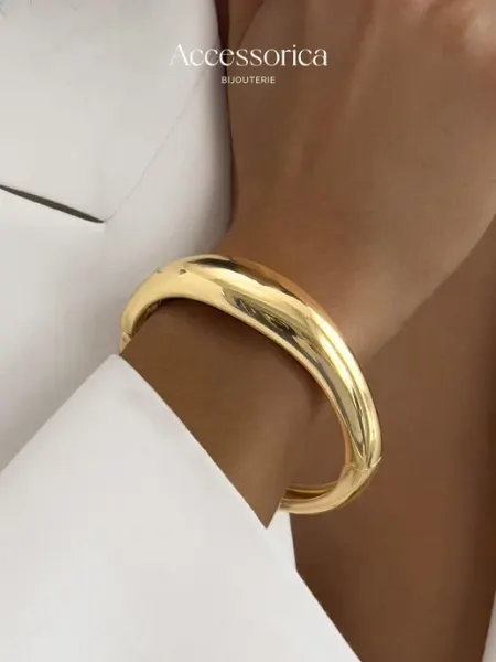 Аксессорика Браслет кафф бижутерия на руку капля объемный Accessorica