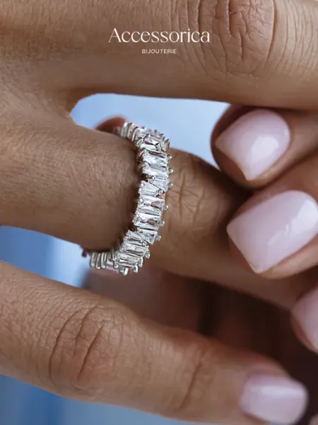 Аксессорика Кольцо дорожка из камней широкое бижутерия Accessorica