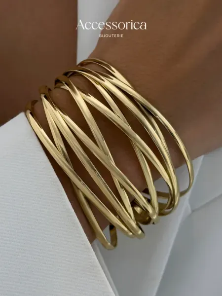 Аксессорика Браслет на руку кафф широкий массивный Accessorica